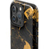 Black and Gold Scattered Marble iPhone 16 Pro Impact Case